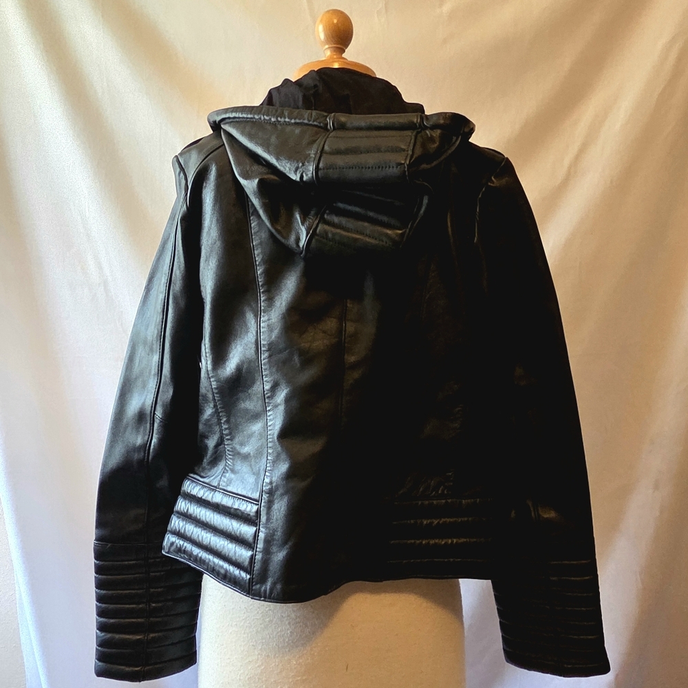 First Classics Black Leather Jacket Medium - image 3